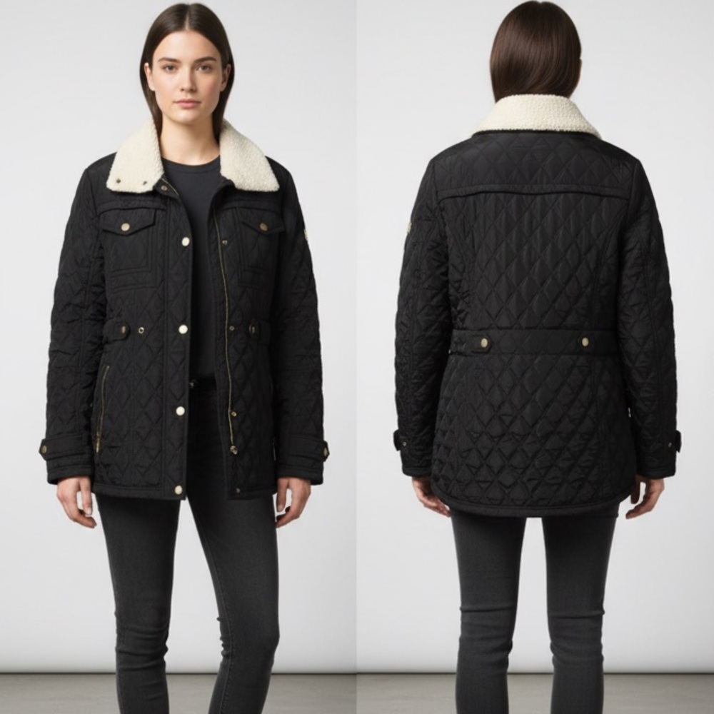 MICHAEL Michael Kors Black Jacket with Cream Collar